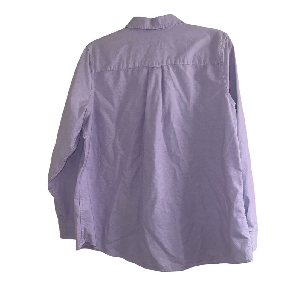✨L.L.Bean Organic Cotton Button-Down Lavender Sz Large Shirt✨ - Picture 3 of 9